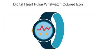 Digital Heart Pulse Wristwatch Colored Icon In Powerpoint Pptx Png And Editable Eps Format