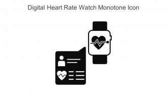 Digital Heart Rate Watch Monotone Icon In Powerpoint Pptx Png And Editable Eps Format