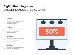 Digital hoarding icon displaying product sales offer