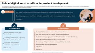 Digital Hosting Environment Playbook Role Of Digital Services Officer In Product Development