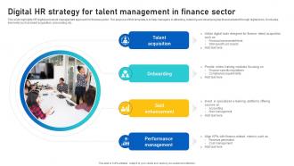 Digital HR Strategy For Talent Management In Finance Sector