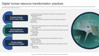 Digital Human Resource Transformation Practices
