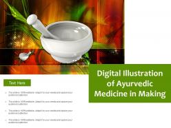 Digital illustration of ayurvedic medicine in making