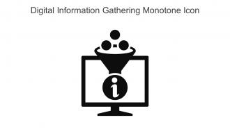 Digital Information Gathering Monotone Icon In Powerpoint Pptx Png And Editable Eps Format