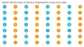 Digital infrastructure to resolve organization issues icons slide ppt rules