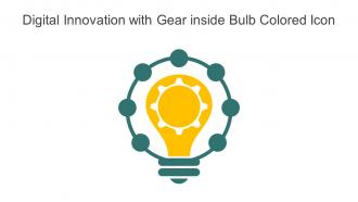 Digital Innovation With Gear Inside Bulb Colored Icon In Powerpoint Pptx Png And Editable Eps Format