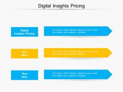 Digital insights pricing ppt powerpoint presentation summary show cpb
