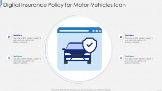 Digital Insurance Policy For Motor Vehicles Icon