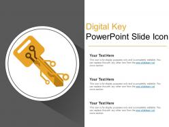 Digital key powerpoint slide icon