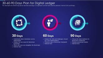 Digital Ledger Technology 30 60 90 Days Plan For Digital Ledger Ppt Pictures Designs
