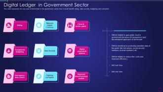 Digital Ledger Technology Digital Ledger In Government Sector Ppt Summary Skills