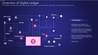 Digital Ledger Technology Overview Of Digital Ledger Ppt Portfolio Slides