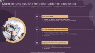 Digital Lending Solutions For Better Customer Experience