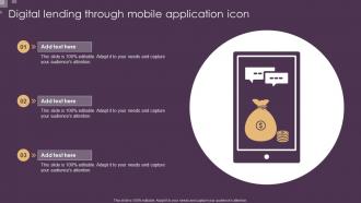 Digital Lending Through Mobile Application Icon