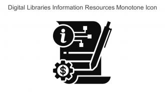 Digital Libraries Information Resources Monotone Icon In Powerpoint Pptx Png And Editable Eps Format