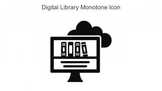 Digital Library Monotone Icon In Powerpoint Pptx Png And Editable Eps Format