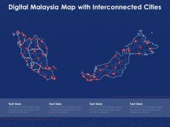 Digital malaysia map with interconnected cities