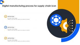Digital Manufacturing Process For Supply Chain Icon