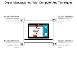 Digital manufacturing with computer and techniques