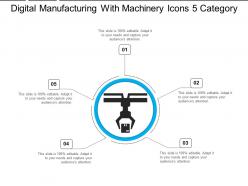 Digital Manufacturing With Machinery Icons 5 Category