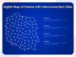 Digital Map Of Poland With Interconnected Cities