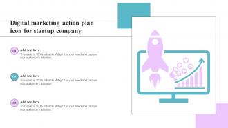 Digital Marketing Action Plan Icon For Startup Company