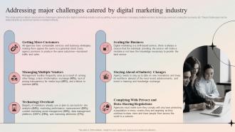 Digital Marketing Agency Addressing Major Challenges Catered By Digital Marketing Industry BP SS
