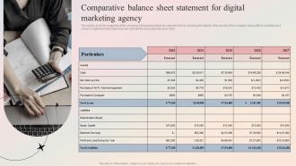 Digital Marketing Agency Comparative Balance Sheet Statement For Digital Marketing Agency BP SS