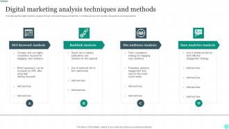 Digital Marketing Analysis Techniques And Methods