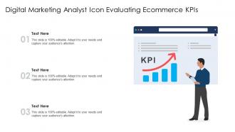 Digital marketing analyst icon evaluating ecommerce kpis
