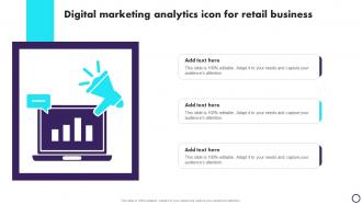 Digital Marketing Analytics Icon For Retail Business