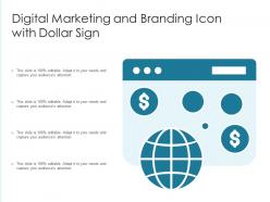 Digital marketing and branding icon with dollar sign