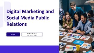 Digital Marketing And Social Media Public Relations PPT Mockup AT