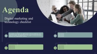 Digital Marketing And Technology Checklist Powerpoint Presentation Slides Engaging Designed