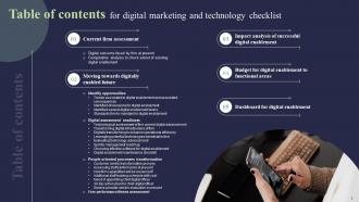 Digital Marketing And Technology Checklist Powerpoint Presentation Slides Adaptable Designed