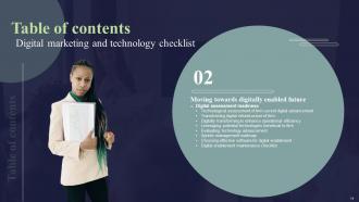 Digital Marketing And Technology Checklist Powerpoint Presentation Slides Content Ready Professional