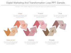 Digital marketing and transformation loop ppt sample