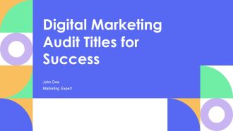 Digital Marketing Audit Titles For Success PPT Presentation AT