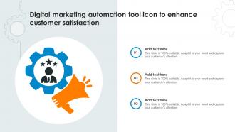 Digital Marketing Automation Tool Icon To Enhance Customer Satisfaction