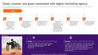 Digital Marketing Business Plan Vision Mission And Goals Associated With Digital BP SS