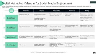 Digital Marketing Calendar For Social Media Engagement