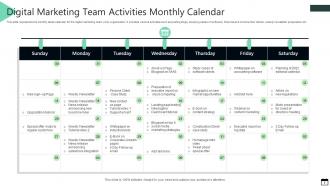 Digital Marketing Calendar Powerpoint Ppt Template Bundles