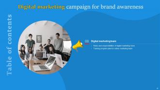 Digital Marketing Campaign For Brand Awareness Powerpoint Presentation Slides Image Pre-designed