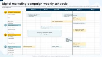 Digital Marketing Campaign Weekly Schedule