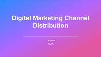 Digital Marketing Channel Distribution Pie Chart PPT Summary AT