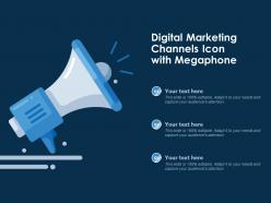 Digital marketing channels icon with megaphone