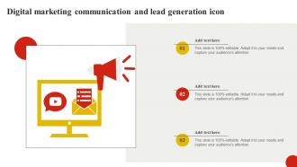 Digital Marketing Communication And Lead Generation Icon