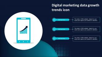 Digital Marketing Data Growth Trends Icon