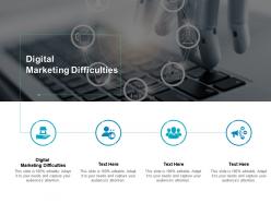 Digital marketing difficulties ppt powerpoint presentation outline tips cpb