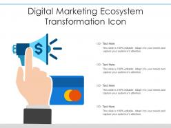 Digital marketing ecosystem transformation icon